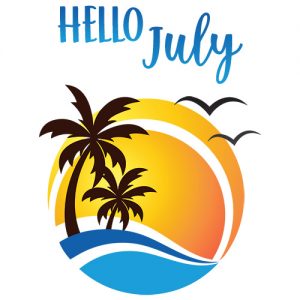 Hello July Digital Planner Sticker | @DigiPlannerCentral