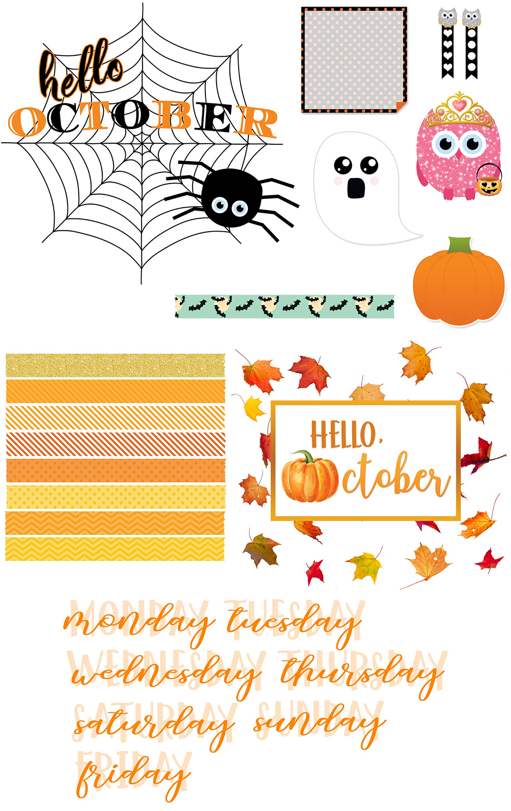 October Calling - FREE Planner Stickers