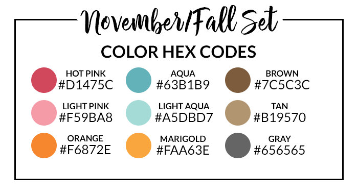 November + Fall Hex Codes