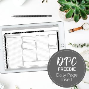 Daily Page Insert for DPC Landscape Digital Planners | @DigiPlannerCentral