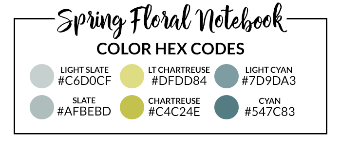 Spring Floral Notebook Hex Codes