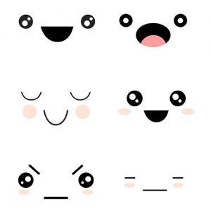Kawaii Faces Digital Sticker Freebies | @DigiPlannerCentral
