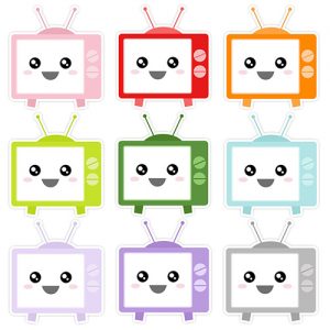 Kawaii TVs Digital Sticker Freebies | @DigiPlannerCentral