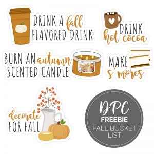 Fall Bucket List Digital Stickers Freebie Kit | GoodNotes, iPad, Android | @DPCDIgitals