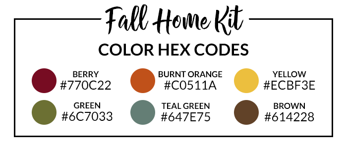 Fall Home Hex Codes