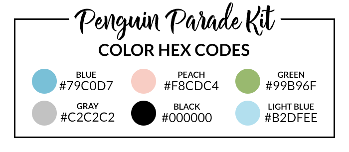 Penguin Parade Hex Codes | @DPCDIgitals