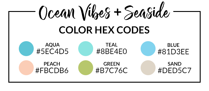 Seaside Hex Codes