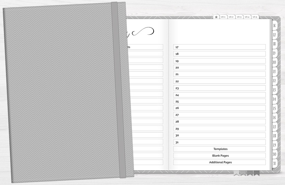 One Month Whiteout Digital Notebook Planner @DPCDigitals