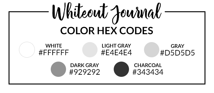 Whiteout Hex Codes
