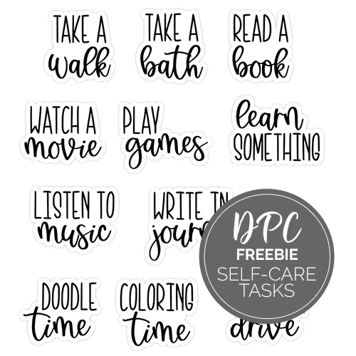 Self-Care Tasks Digital Stickers Freebie | @DPCDigitals