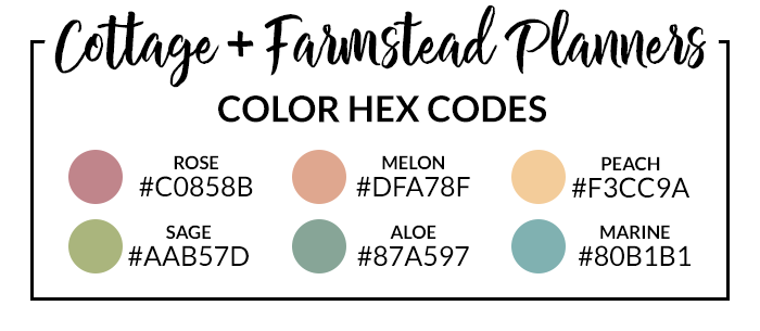 Cottage Vibes Hex Codes