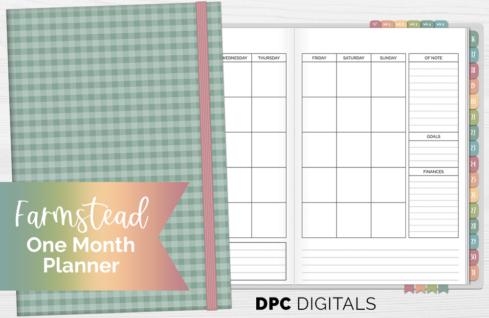 DPC Digitals September Farmstead One Month Digital Planner Freebie