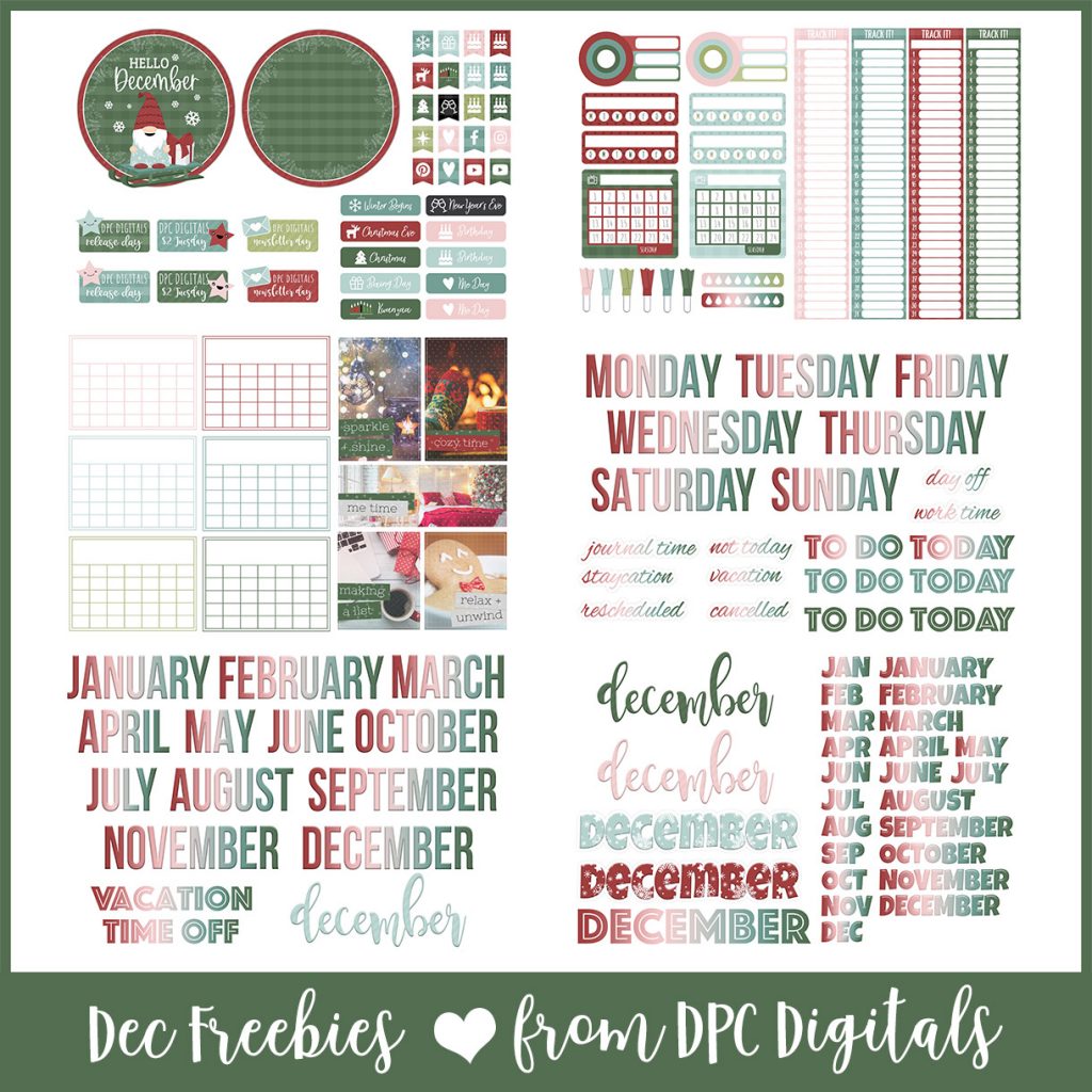 DPC Digitals December Freebie Sticker Set | @DPCDigitals