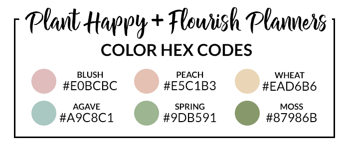 Plant Happy Hex Codes