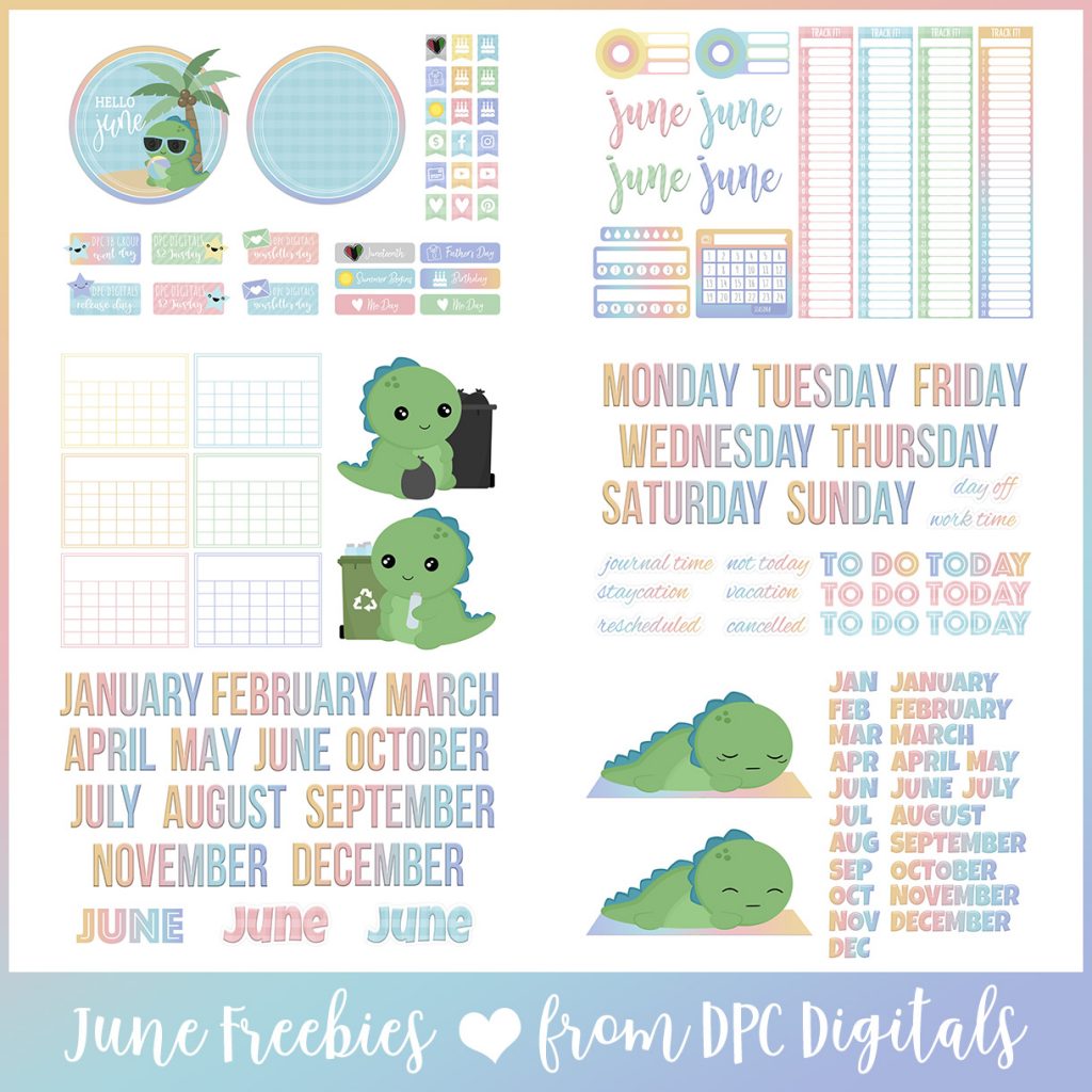 DPC Digitals June Freebie Sticker Set | @DPCDigitals