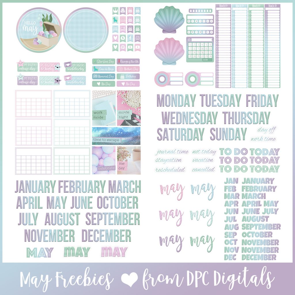 DPC Digitals May Freebie Sticker Set | @DPCDigitals