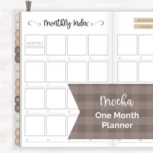 DPC Digitals | October Mocha Theme One Month Digital Planner Freebie