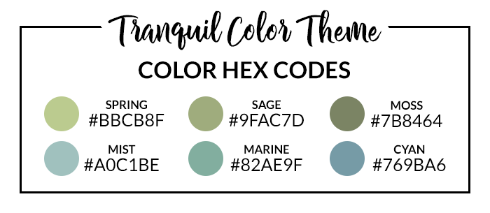 Tranquil Hex Codes