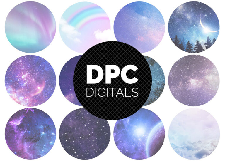 FREEBIE: Galaxy Circles Digital Stickers | DPC Digitals