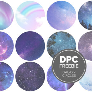 Galaxy Circles Freebie Digital Sticker Set | @DPCDigitals