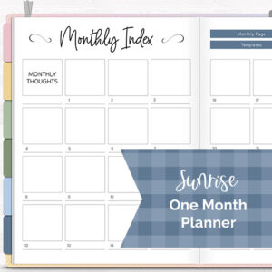 DPC Digitals | September Sunrise Theme One Month Digital Planner Freebie