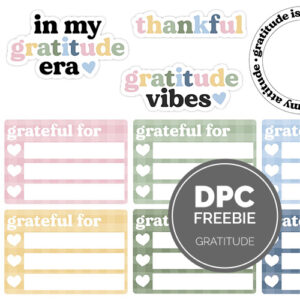 Gratitude Freebie Digital Sticker Set | @DPCDigitals