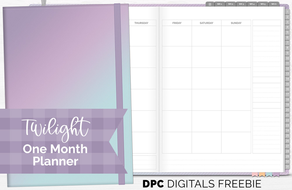 DPC Digitals | October Twilight Theme One Month Digital Planner Freebie