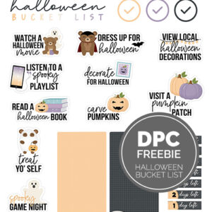 Halloween Bucket List Freebie Digital Sticker Set | @DPCDigitals