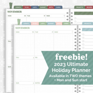 FREEBIE 2023 Holiday Digital Planner Download | @DPCDigitals