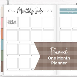 DPC Digitals | November Flannel Theme One Month Digital Planner Freebie