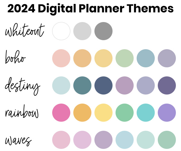 DPC Digital Planner Theme Colors