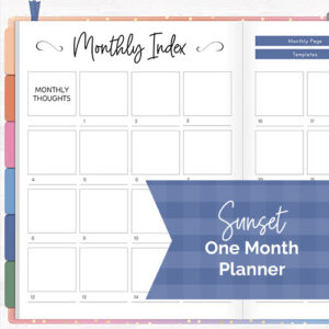 DPC Digitals | June Sunset Theme One Month Digital Planner Freebie