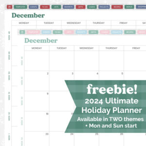 FREEBIE 2024 Holiday Digital Planner Download | @DPCDigitals