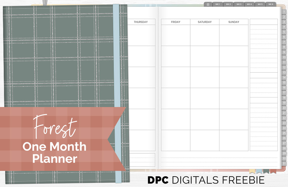 DPC Digitals | September Forest Theme One Month Digital Planner Freebie