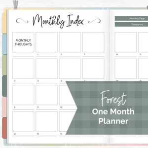 DPC Digitals | September Forest Theme One Month Digital Planner Freebie