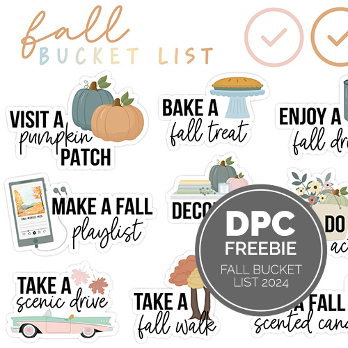 Fall Bucket List Freebie Digital Sticker Set | @DPCDigitals
