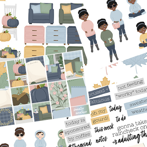 Sweater Weather Digital Stickers