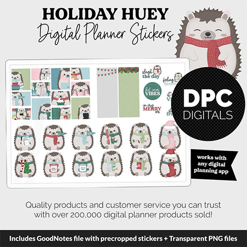 Holiday Huey Digital Stickers | Gumdrop Theme @DPCDigitasl