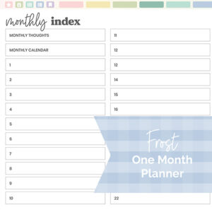 DPC Digitals | January Frost Theme One Month Digital Planner Freebie