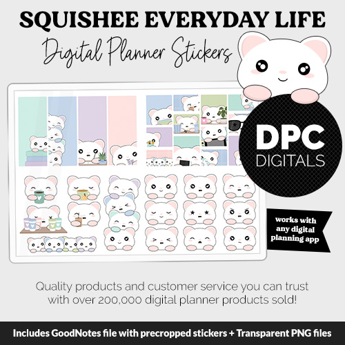 Squishee Everyday Life Digital Stickers | Frost Theme @DPCDigitasl