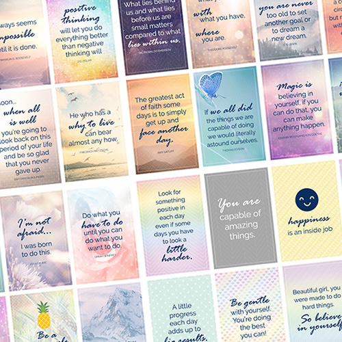 Positive Thoughts Sticker Set