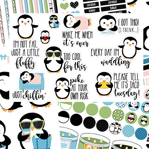 Penguin Parade Sticker Set