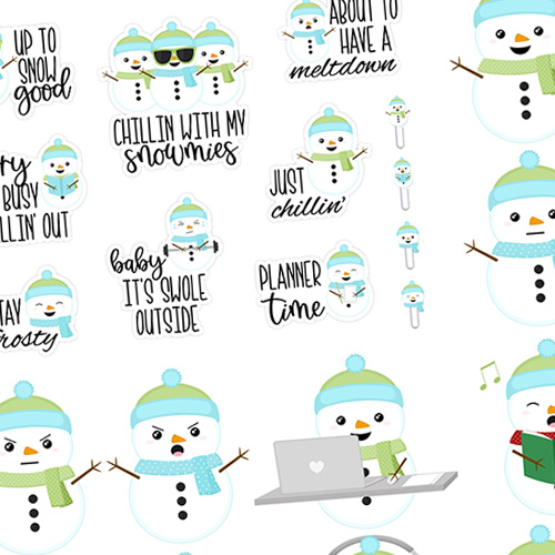 Snow Much Fun Snowman Sticker Set