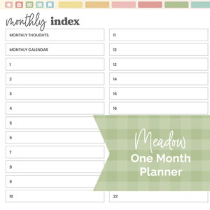 DPC Digitals | March Meadow Theme One Month Digital Planner Freebie