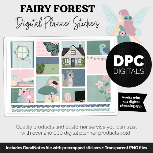 Fairy Forest Digital Stickers | Serene Theme @DPCDigitasl