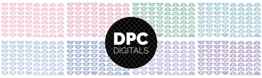 Soar Half Circle Dates Digital Sticker Set | @DPCDigitals