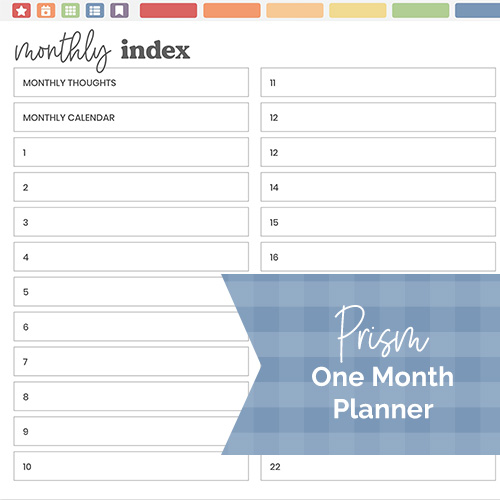 DPC Digitals | July Prism Theme One Month Digital Planner Freebie