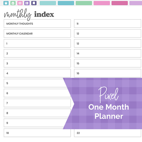 DPC Digitals | August Pixel Theme One Month Digital Planner Freebie
