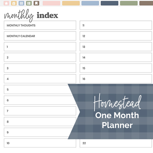 DPC Digitals | September Homestead Theme One Month Digital Planner Freebie