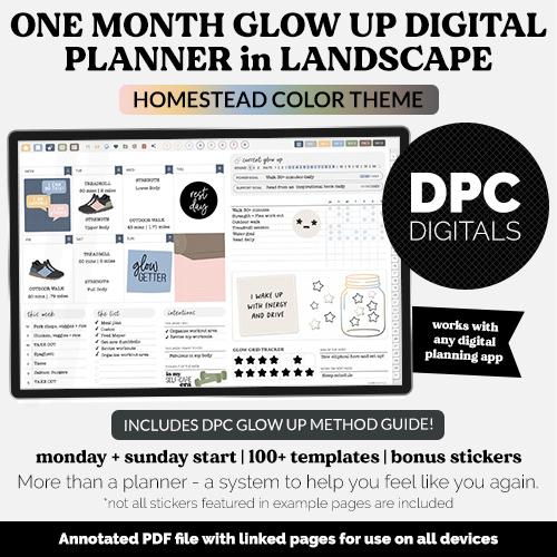 Homestead One Month Glow Up Digital Planner | Homestead Theme @DPCDigitals